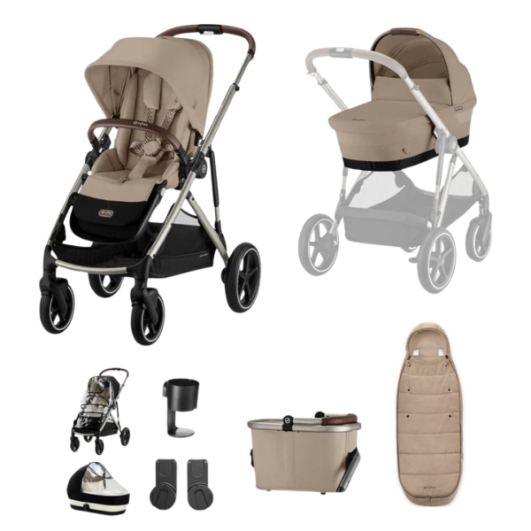 Cybex Gazelle S Pushchair Essentials Bundle  | Almond Beige